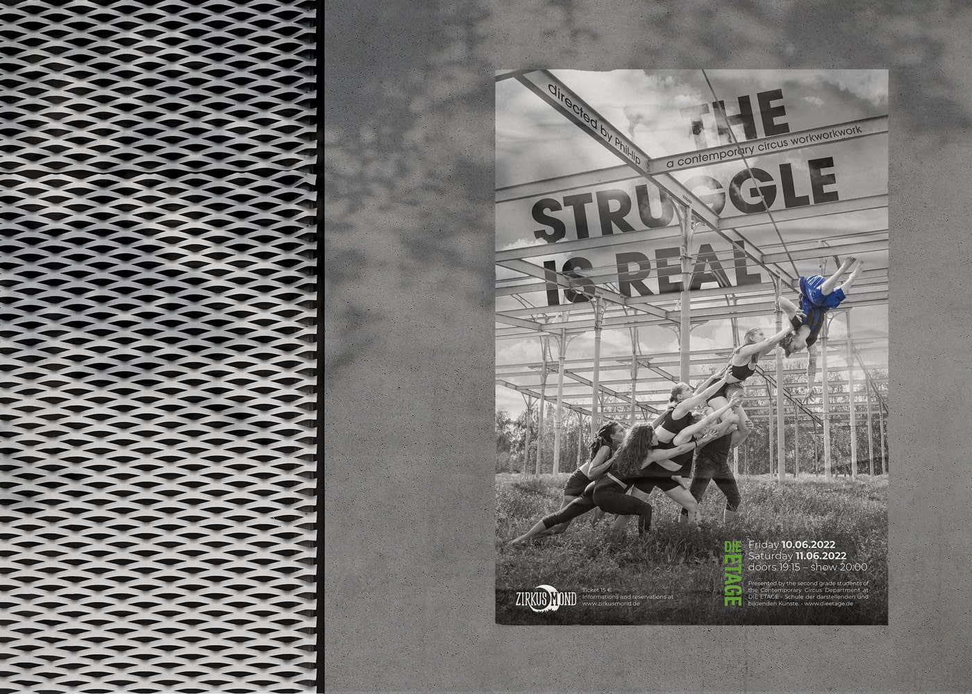Die Etage, affiche pour le show "The Struggle is Real", 2022